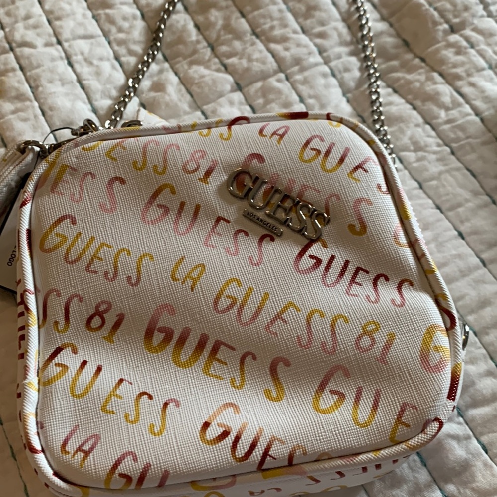 Brand new GUESS white ombré logo crossbody